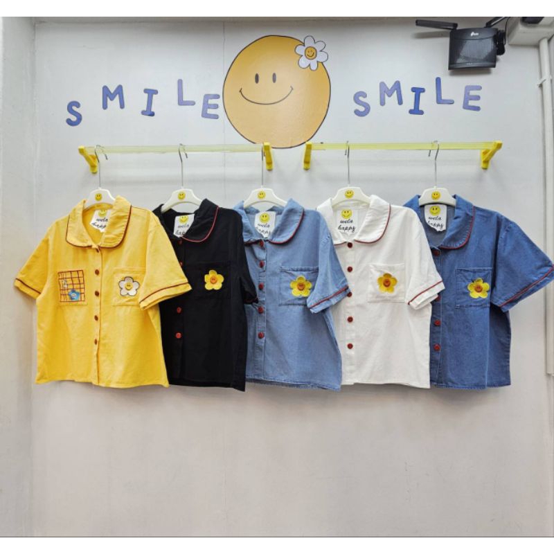 งานป้าย WELA HAPPY เสื้อยีนส์ งานปัก ผ้าดีมาก ใส่สบาย