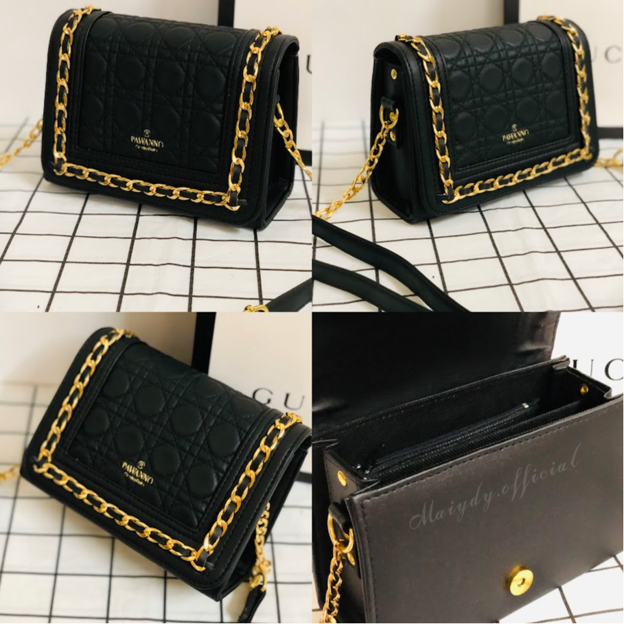 [พร้อมส่ง] กระเป๋าแฟชั่นสะพายข้างผู้หญิง Pawanno รหัส1101