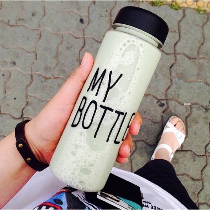 AD159_Shop ขวดน้ำ My bottle พลาสติก 500มล.ยกลัง 100 ชิ้น คละสี มีตัวกรอง ฝาปิด พกพา นักศึกษาA123-100 - รูปที่ 6