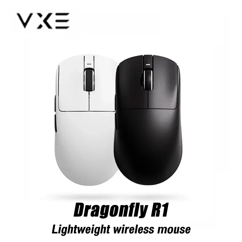 ส่งจากกรุงเท VXE Dragonfly R1 เมาส์เกมมิ่งไร้สาย น้ําหนักเบา PAW3395 2.4G Type-C 51g