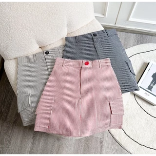 BONNYY Skirt กระโปรงสั้น ทรงคาโก้มีกางเกงซับ