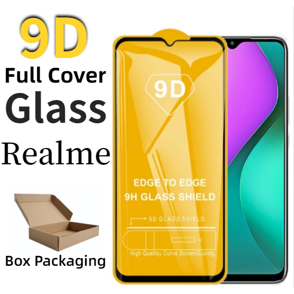9D ฟิล์มกระจกเต็มจอ for Realme C53 note 50 C55 C11 C35 11X 5i C3 C17 C51 Reno 11F 8T 6Z 5 8Z 4 7Z 8 