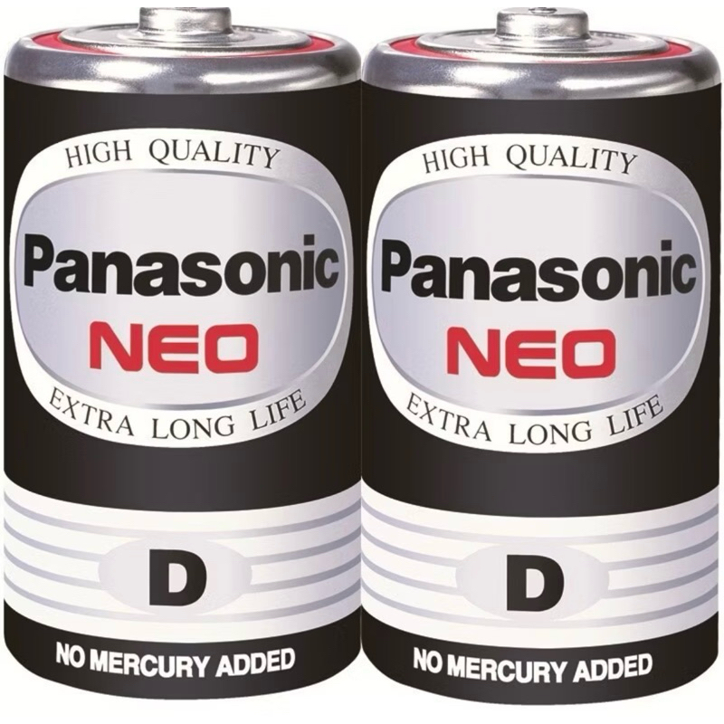 ถ่านPanasonic NEO สีดำ ขนาดD 1.5V แพค2ก้อน ของแท้(ออกใบกำกับภาษีได้)