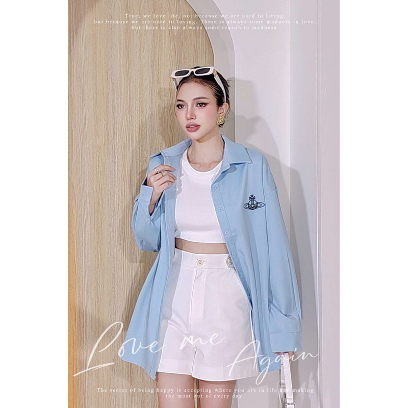 งานสวยระดับพรีเมี่ยมคร่าาา เสื้อเชิ๊ต oversizeล่าสุด ผ้าสวยมากๆ​ งานสวยเกรดนำเข้า​พิเศษ เนื้อดีใส่สบาย ใส่ยังไงก็ดูดี