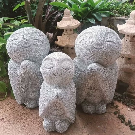 ปูนปั้นตุ๊กตาญี่ปุ่นแนวธรรมะประดับบ้านและสวนแนว japan เรียบหรู,สวนหิน