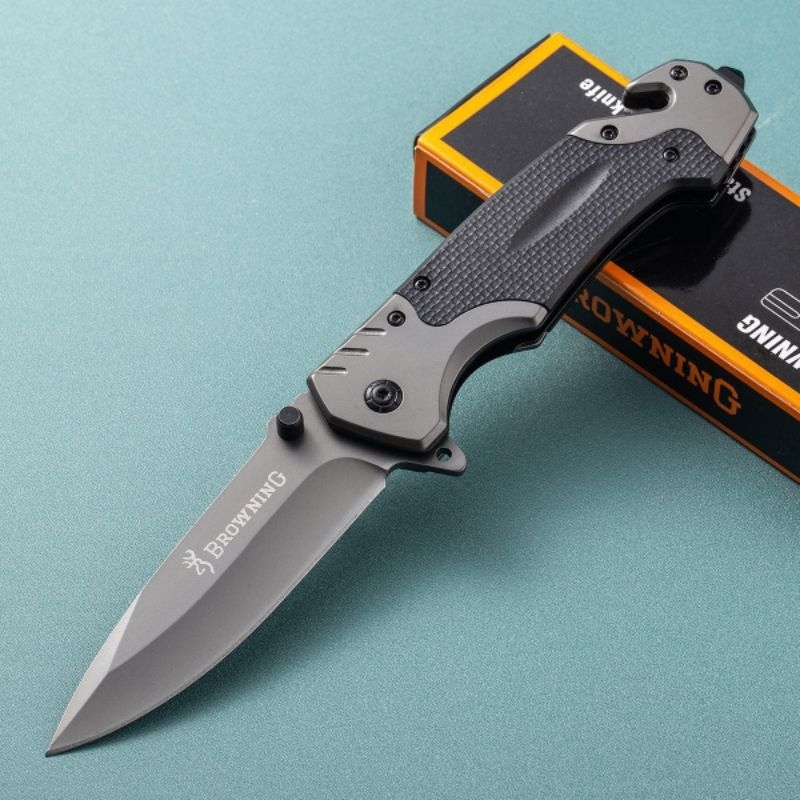 มีดพับพกพาสวยงาม มีดเดินป่า มีดแคมป์ปิ้ง งานสวยสะดวกน่าสะสมเป็นที่ระลึก Browning Folding Knife