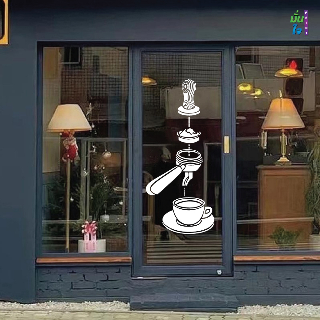 สติ๊กเกอร์ติดกระจก ขั้นตอนการทำกาแฟสด coffee maker ตกแต่งบ้าน สติกเกอร์แต่งร้าน สติกเกอร์ไดคัท สติ๊กเกอร์ MP-CNX G0397 - รูปที่ 6