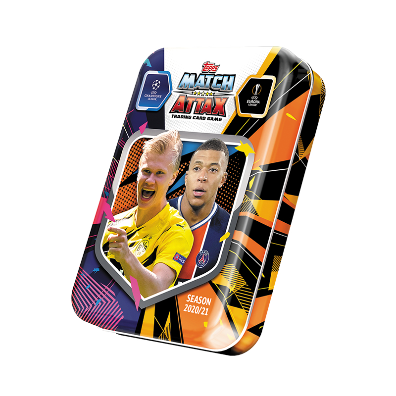 (ของแท้ 100%) Match Attax Mini Tin 2020/21 (Erling Haaland) กล่องเหล็กมินิทินลายฮาแลนด์ การ์ดฟุตบอลแ