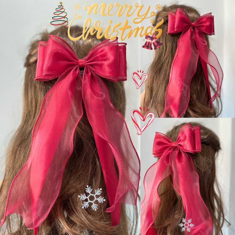 (พร้อมส่ง)กิ๊บติดผม โบว์ติดผม โบว์ใหญ่ โบว์เจ้าหญิง มีทุกสี