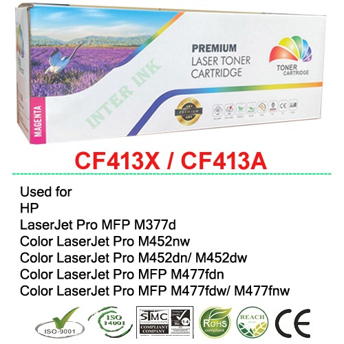 ตลับหมึก CF413X / CF413A (410X) สีแดง Full Color