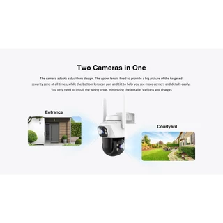 Vstarcam CS622DR/CG622DR (เลนส์คู่) กล้องวงจรปิดไร้สาย ความละเอียด 3MP Outdoor ภาพสี มีAI+ คนตรวจจับสัญญาณเตือน C622DR