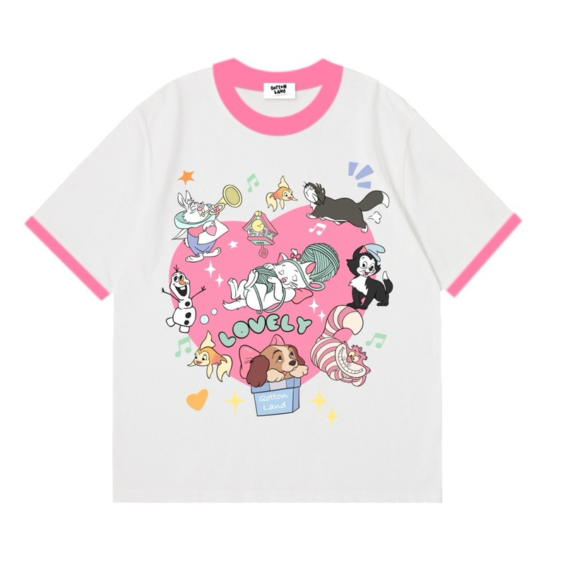 เสื้อยืดOversize(QottonLand)รวมดิสนี่หัวใจ