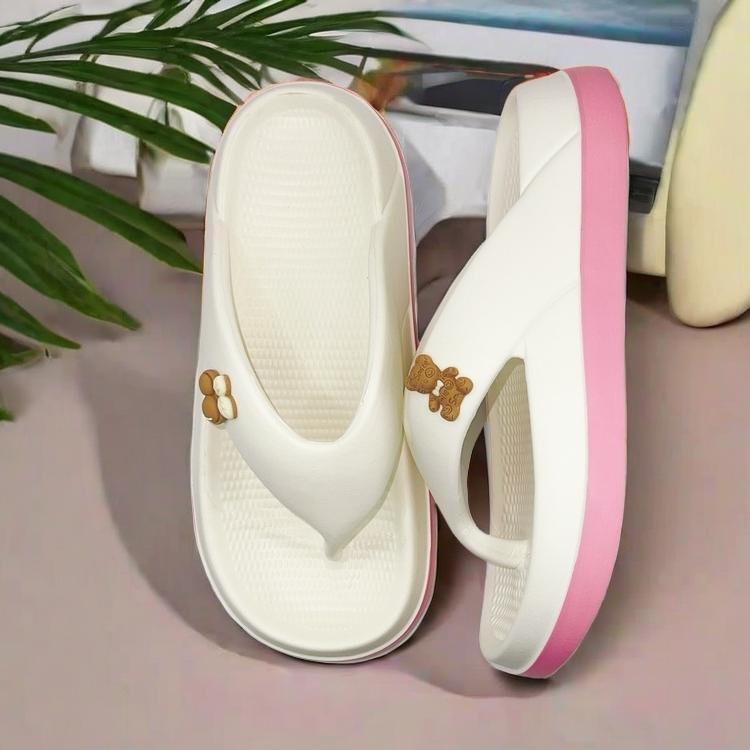 TIKP อุปกรณ์เสริมฟรี รองเท้าแตะ fitflop สำหรับผู้หญิง EVA พื้นหนา กันลื่น รองเท้าแตะลําลอง รองเท้าเต