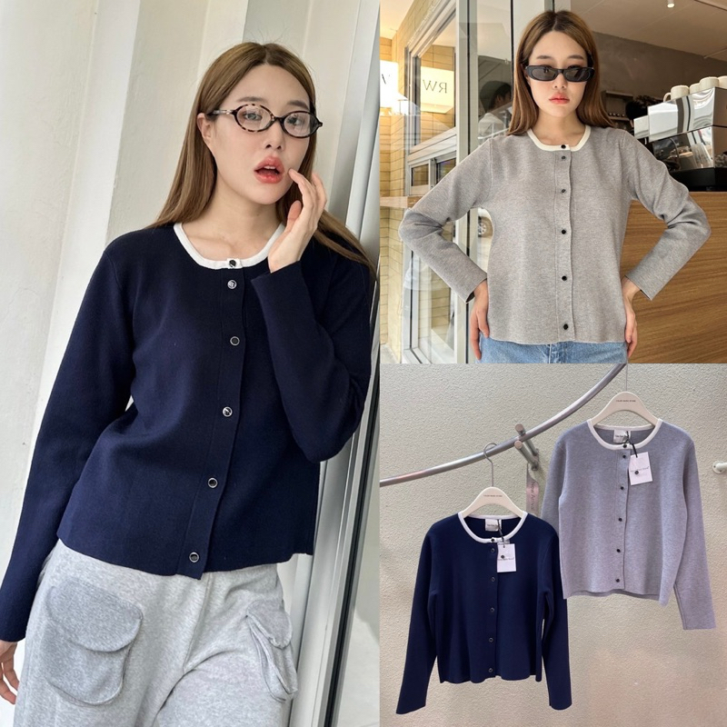 basic cadigan (390฿) เสื้อคาร์ดิแกนแขนยาว ผ้านิตอย่างดี ทอละเอียด