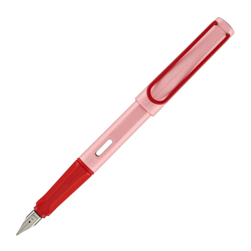 LAMY Safari Cherry Blossom Special Edition Fountain Pen (ปากกาลามี่ ด้ามสีชมพูพาสเทล คลิปสีแดง)