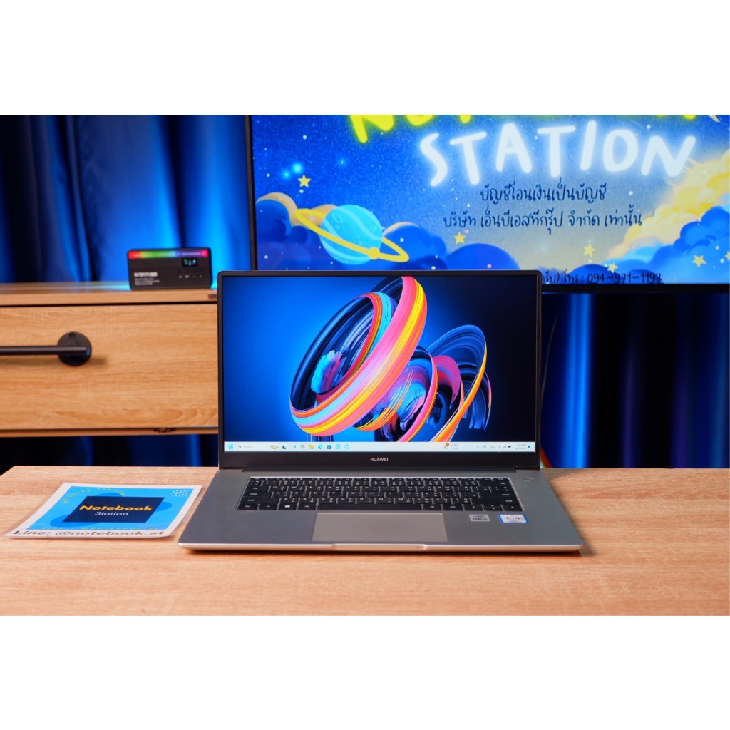 Huawei Matebook D15 i3-10110U Ram8 SSD256 จอ15.6 FHD IPS สเปคดี ตัวเครื่องสวย เบาบาง ขายเพียง 7,800.