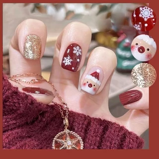 🎁【TT863】เล็บปลอมสำเร็จรูป เล็บปลอมยาว กันน้ำ ทำเล็บแฟชั่น หลากหลายสไตล์ 24 ชิ้น