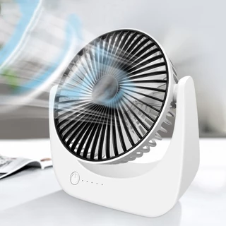 Shar พัดลมพกพา Desktop Fan พัดลม ชาร์จแบตได้ แบตในตัว ชาร์จแบตได้ USB ปรับความเร็วได้ 3