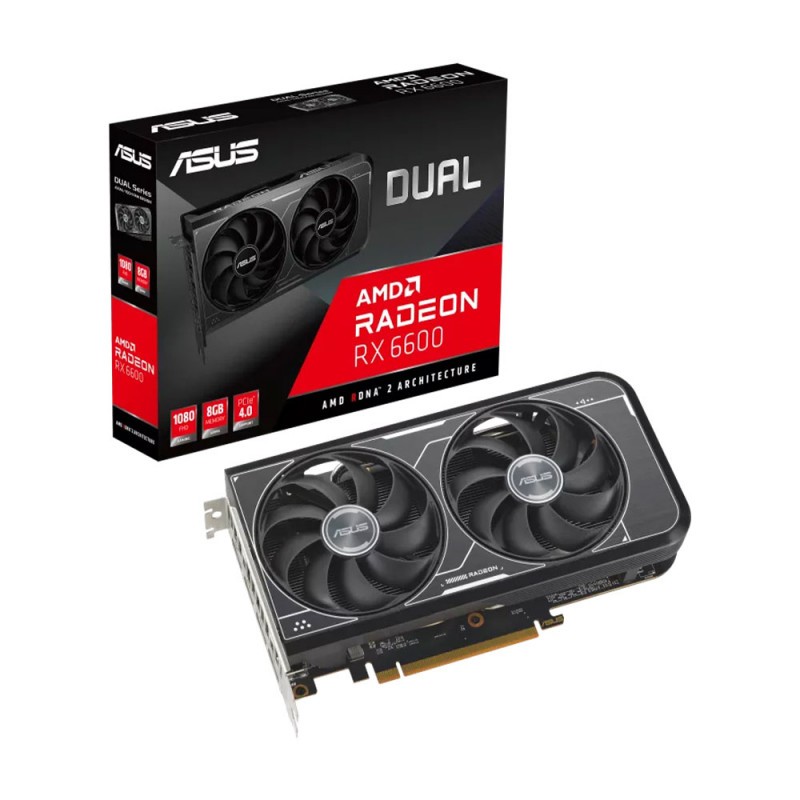 VGA (การ์ดแสดงผล) ASUS DUAL RADEON RX 6600 V3 8GB GDDR6 (DUAL-RX6600-8G-V3)