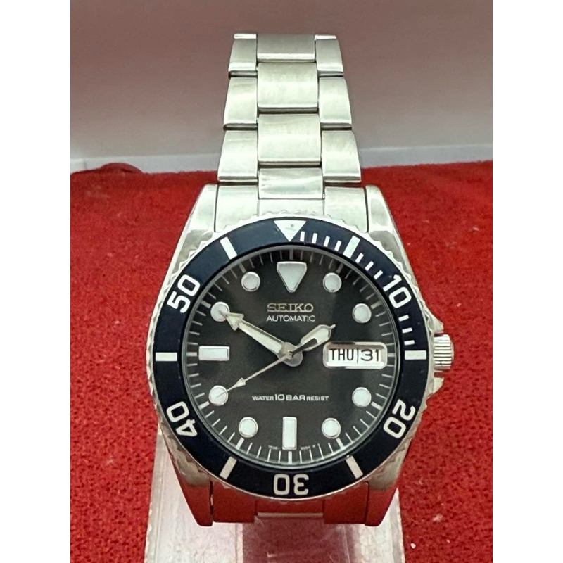 SEIKO Automatic WATER 10 BAR RESIST  ตัวเรือนสแตนเลส นาฬิกาดำน้ำ นาฬิกาผู้ชาย มือสองของแท้