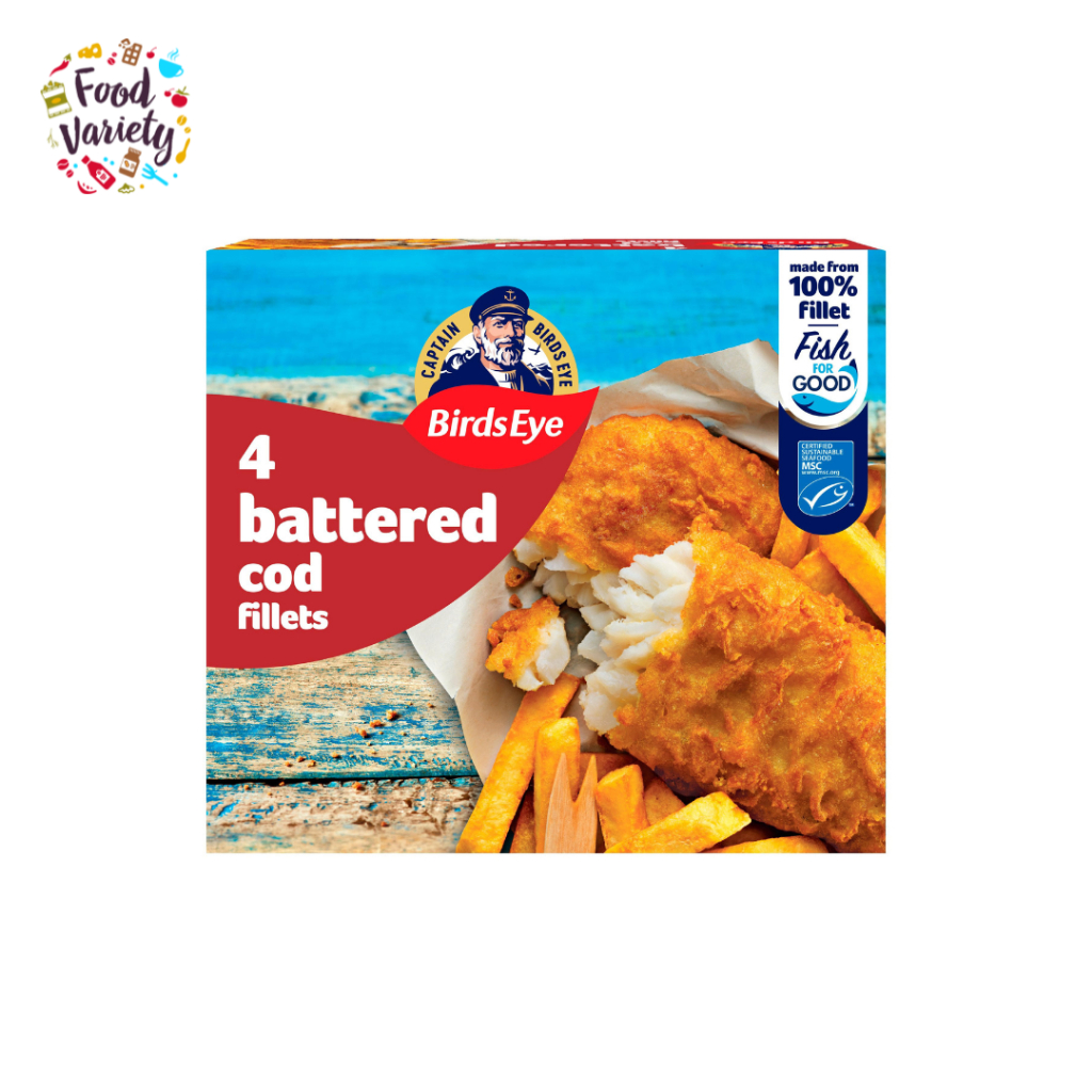 [Best Before 30-Jan-2025] Birds Eye 4 Pack Battered Cod Fillets 400g
