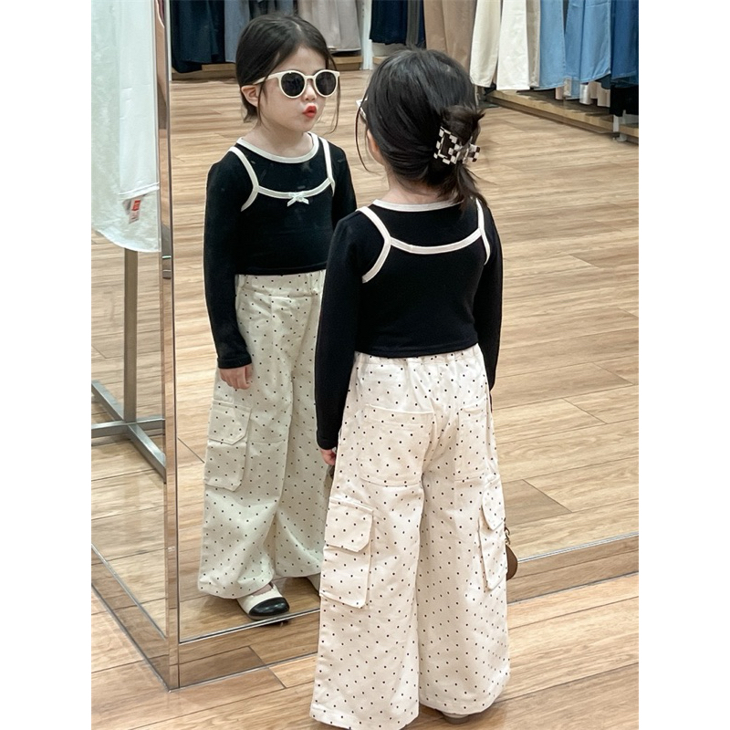 [Namsaii kids]🔥พร้อมส่ง🔥ชุดเซท3ชิ้น ชุดเด็กผู้หญิง เสื้อแต่งกั๊ก+กก.คาร์โก้ มีกระเป๋าข้าง  แฟชั่นเกาหลี งานสวย ตรงปก - รูปที่ 3