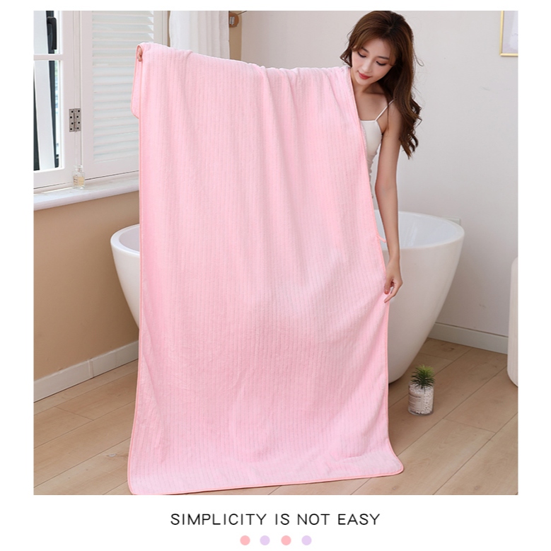 ผ้าเช็ดตัว เช็ดหัว เเละเช็ดหน้า【ขนาด90x170ซม.ขนาด70x140ซม.】ผ้าขนหนูอาบน้ำ ขนนุ่ม ซับน้ำดี ผืนใหญ่ห่อตัวได้ ราคาถูกนุ่ม