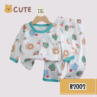 ชุดนอนแขนยาว ขายาว เสื้อผ้าเด็ก ชุดนอนกันหนาว ผ้าcotton
