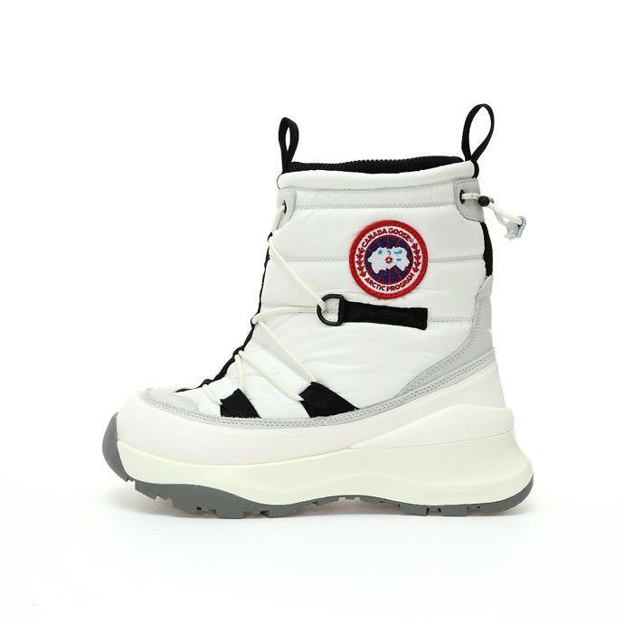 Canada Goose Toronto Boot สูงด้านบนกลางแจ้งทนความหนาวเย็นเดินทางขนแกะหนาหิมะรองเท้าบูทสกีสั้น 7783M