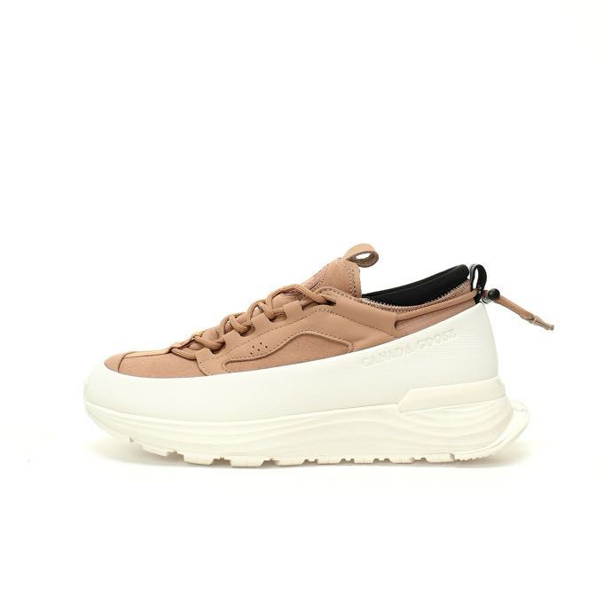 Canada Goose Glacier Trail Sneaker รองเท้ากีฬาปีนเขากลางแจ้งน้ำหนักเบา "ข้าวโอ๊ตสีเหลืองขาว" 7785M_1