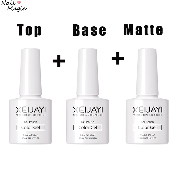 Nail.Magic สีเจล Top Coat(เคลือบสีเล็บเจล)+Base Coat/MATTE TOP สีทาเล็บเจล ยาทาเล็บเจล 7.3ML Gel Polish Soak Off UVสีเจล