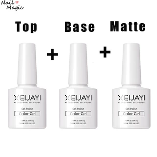 Nail.Magic สีเจล Top Coat(เคลือบสีเล็บเจล)+Base Coat/MATTE TOP สีทาเล็บเจล ยาทาเล็บเจล 7.3ML Gel Polish Soak Off UVสีเจล