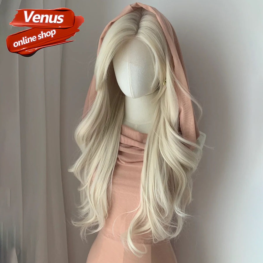 Venus วิกผมหญิง Lolita วิกผมยาว วิก วิกผมลูกไม้ด้านหน้า  65CM วิกโลลิต้า วิกผมยาวลอน แบบตรงมีหน้าม้า
