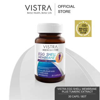 VISTRA BON-ACTIV EGG SHELL MEMBRANE PLUS TURMERIC EXTRACT (BOT-30CAPS) - วิสทร้า เอ้กซ์ เซลล์ (30 เม็ด)