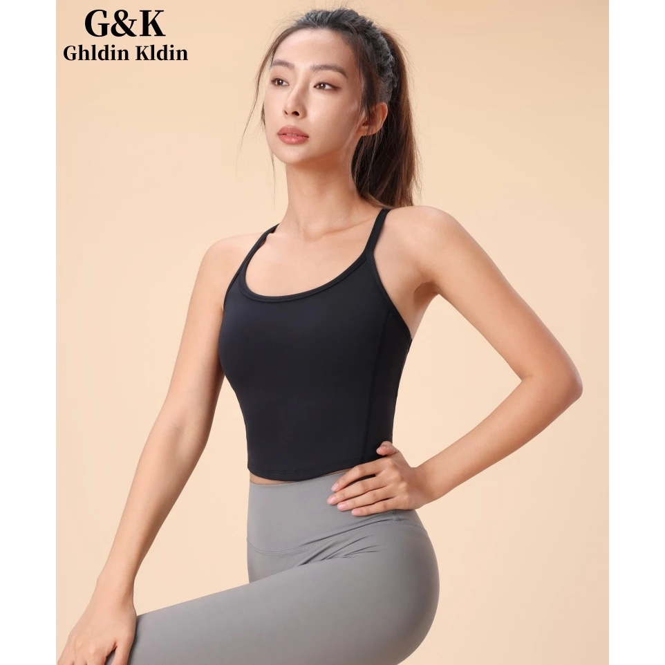 Ghldin Kldin เสื้อกั๊กโยคะ สปอร์ตบรา ทรงเข้ารูป ความยืดหยุ่นสูง thumbnail 9