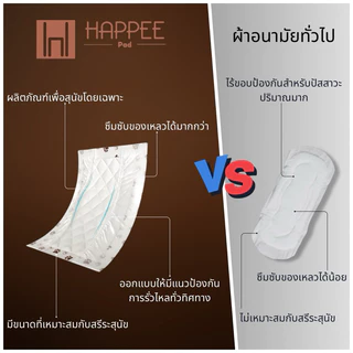 Happee Pad แผ่นอนามัยซับปัสสาวะสำหรับโอบิสุนัข แผ่นซับฉี่โอบิ ผ้าอนามัยสุนัข