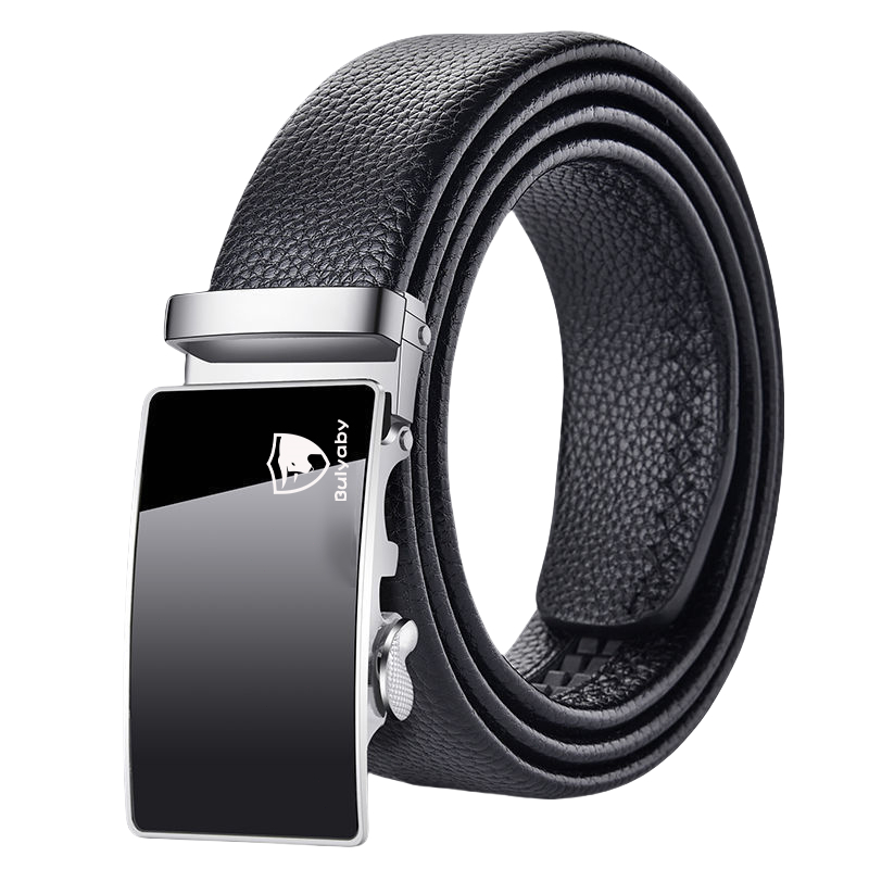 เข็มขัด เข็มขัดหนัง เข็มขัดชาย belt men เข็มขัดหนังลําลอง หัวเข็มขัดอัตโนมัติ ระดับไฮเอนด์ สีดํา สไตล์นักธุรกิจ สําหรับผ