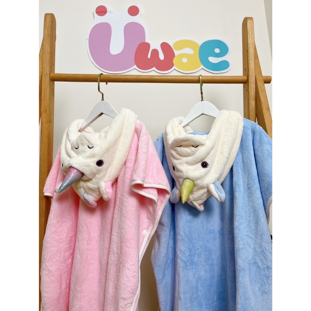 Uwae ผ้าขนหนูคลุมตัวสำหรับเด็ก ลายยูนิคอร์นสีพาสเทล รุ่น รูปที่ 2
