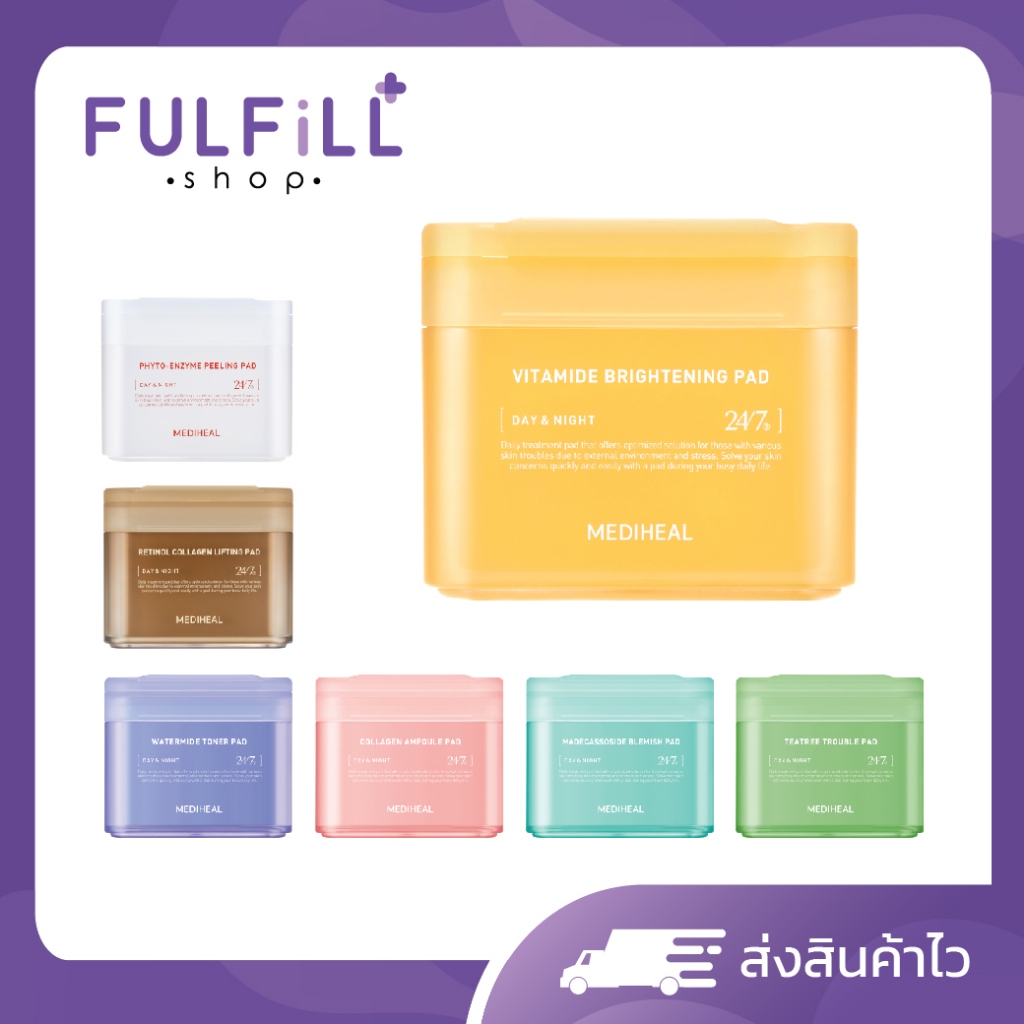 MEDIHEAL Toner Pad 100Pad / 7 Type เมดิฮีล โทเนอร์ แพ็ค มีทั้งหมด 7 แบบ