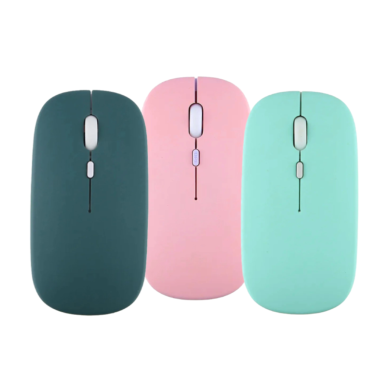 เมาส์ไร้สาย สีพาสเทล รุ่น Macaron มีแบตในตัว ไร้เสียงคลิก Wireless Mouse มีบลูทูธ ใช้งานง่าย น้ำหนักเบา ไฟ RGB
