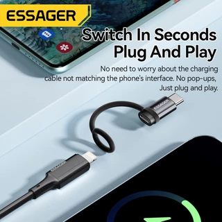 Essager 3A OTG Adapte Type-C to L to Type-C Aluminum Shell 480Mbps โอนถ่ายข้อมูล ชาร์จเร็ว