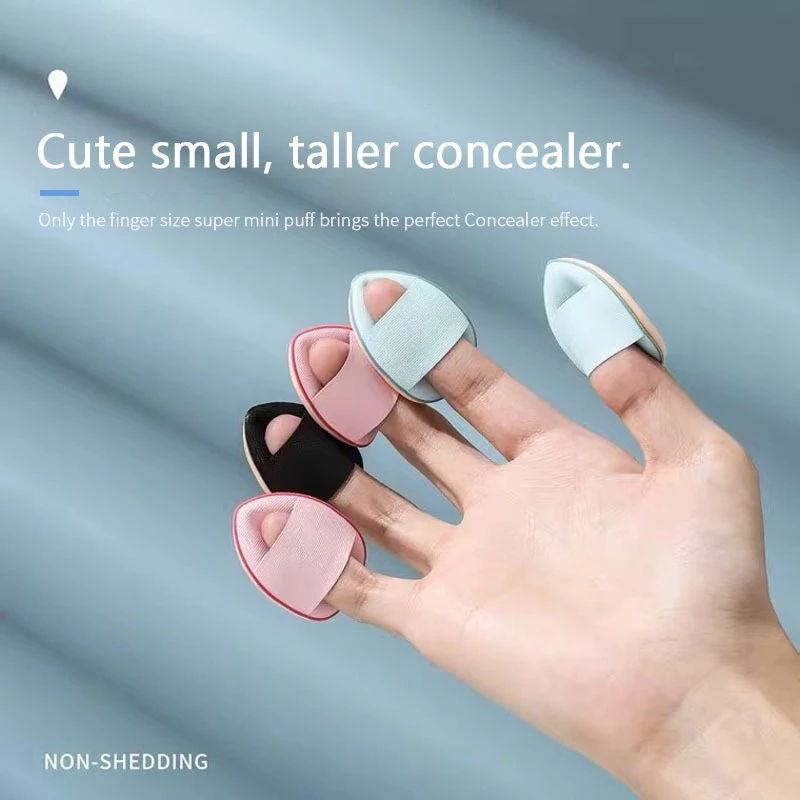 Windind พัฟฟองน้ําขนาดมินิ สวมนิ้ว สําหรับลงรองพื้นคอนซีลเลอร์ บีบีครีม 1 ชิ้น แบบแห้ง และเปียก - รูปที่ 4