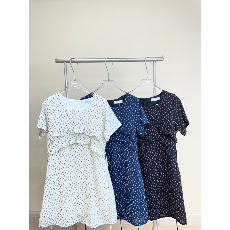 เดรส dasi แต่งระบายอก