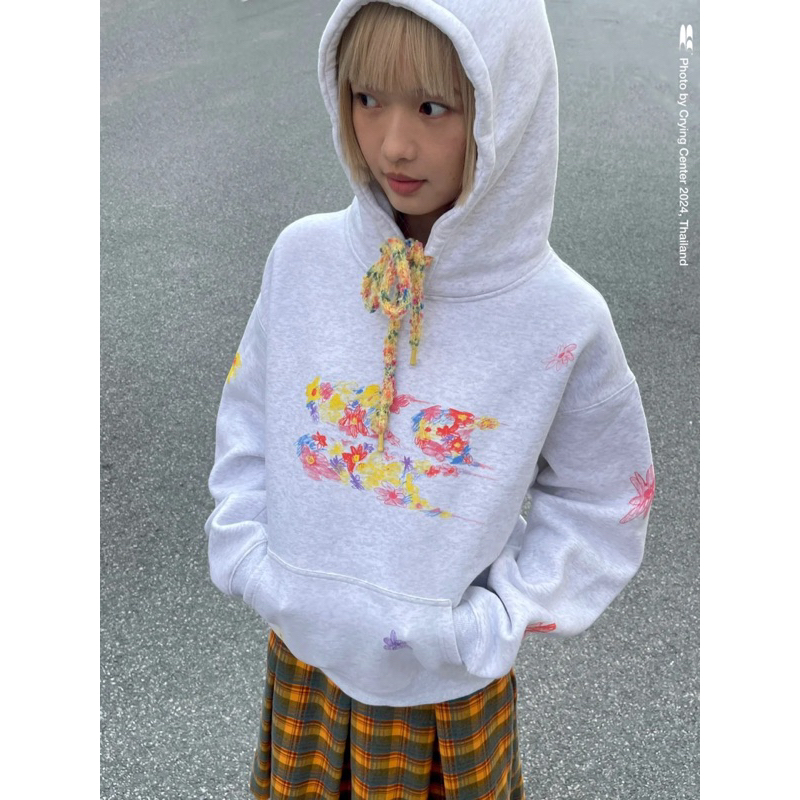 CryingCenter เสื้อกันหนาวแขนยาวฮู้ดดี้ Fallen Flowers Hoodie รูปที่ 6