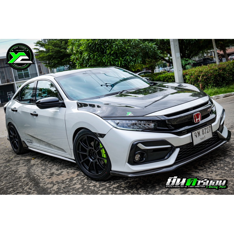 ฝากระโปรงคาร์บอน Civic FC / FK ลาย 2 และลาย F1 แบรนด์YC