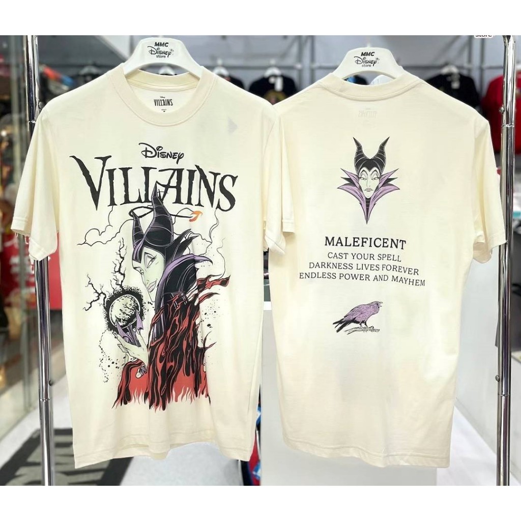 Power 7 Shop เสื้อยืดการ์ตูน ลาย " Maleficent" คอลเลคชั่น "Disney Villains" ลิขสิทธิ์แท้ DISNEY (TMX-101-สีครีม) — صورة 4