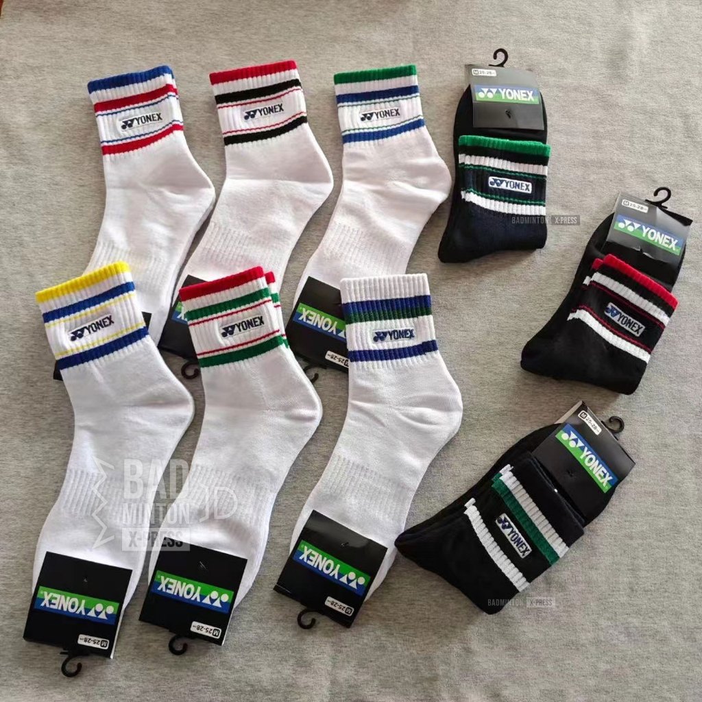 [พร้อมส่งจากไทย] ถุงเท้าแบดมินตันโยเนก ข้อกลาง แบบนักกีฬาทีมชาติ มีสินค้าพร้อมส่งจากไทย ไม่ใช่พรีออเดอร์