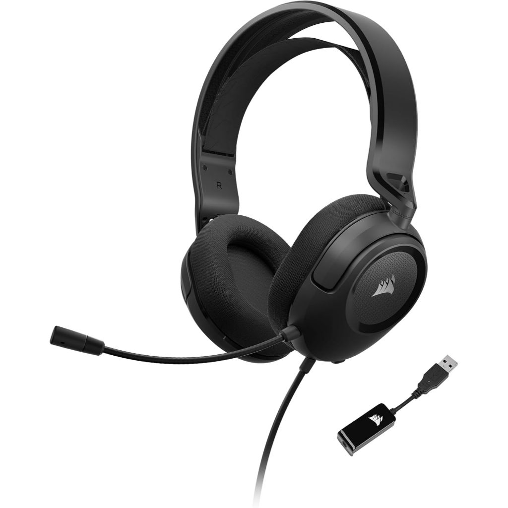 HEADSET (หูฟัง) CORSAIR HS35 SURROUND V2 MULTIPLATFORM (BLACK) (CA-9011386-AP)-ของแท้ 2 ปี