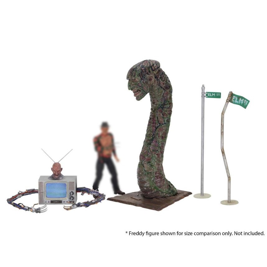 Neca 7" Scale : Freddy's Diorama (เซตไอโอรามา ไม่รวมฟิกเกอร์)- Freddy Worm ,Freddy TV ,Elm Street si