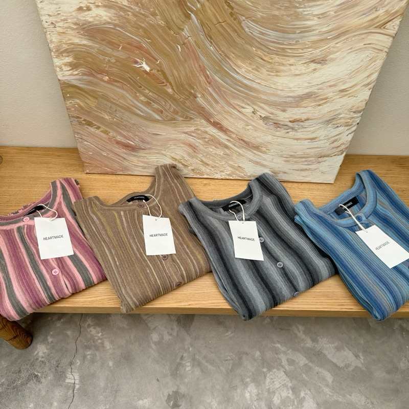 (A18) Heartmade – Rainbow Knit Top (เก็บคูปอง 30% ลดเหลือ 315.-) เสื้อผ้าทอไหมพรม ลายทางสลับสี